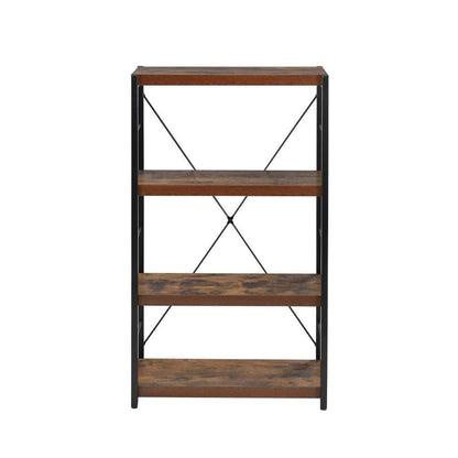 ACME Bob Bookshelf in Weathered Oak & Black 92399