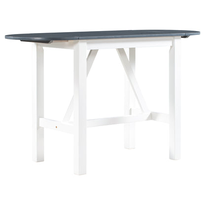 TOPMAX Wood Drop Leaf Counter Height Dining Table for Small Place, White