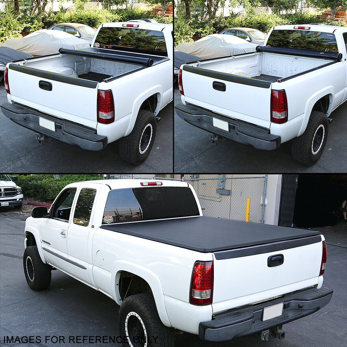 FOR 99-07 CHEVY SILVERADO/GMC SIERRA 6.5FT BED SOFT VINYL ROLL-UP TONNEAU COVER