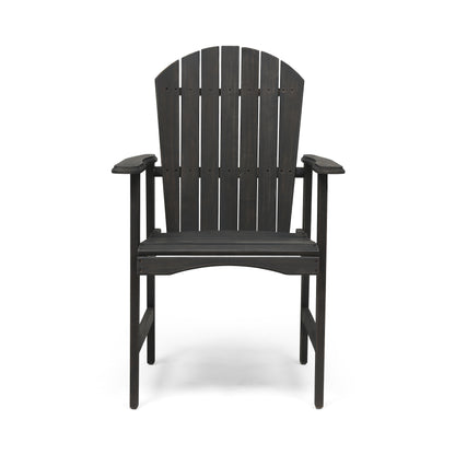 Gray outdoor ADIRONDACK solid wood lounge chair can be used as an outdoor dining chair(Set of 2)