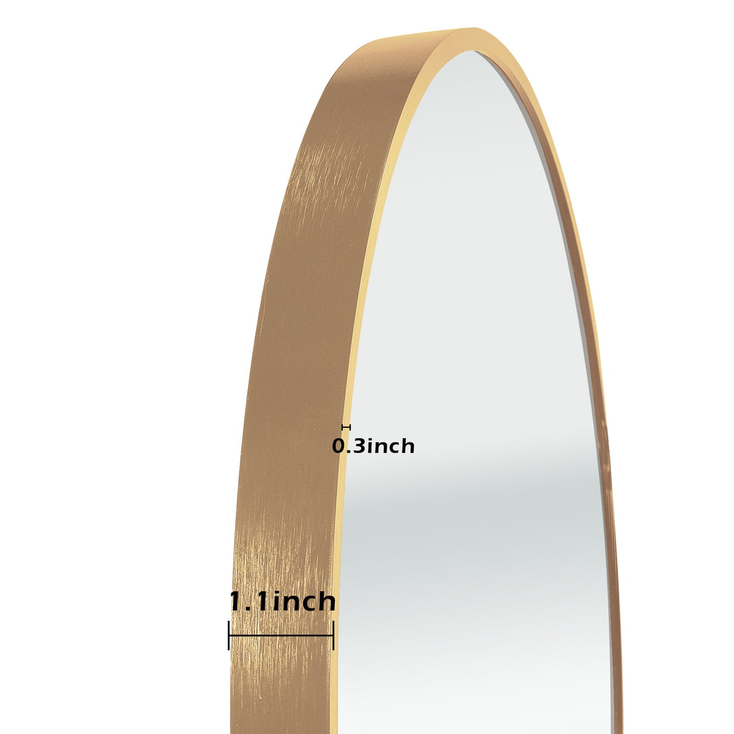 Circle Mirror 16 Inch, Gold Round Wall Mirror Suitable for Bedroom, Vanity, Living Room, Bathroom, Entryway Wall Decor and More, Brushed Aluminum Frame Circle Mirrors for Wall