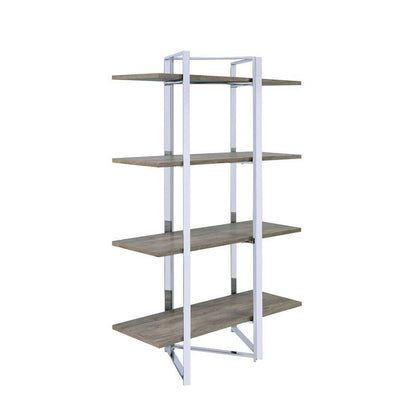 ACME Libby Bookshelf in Chrome 92545