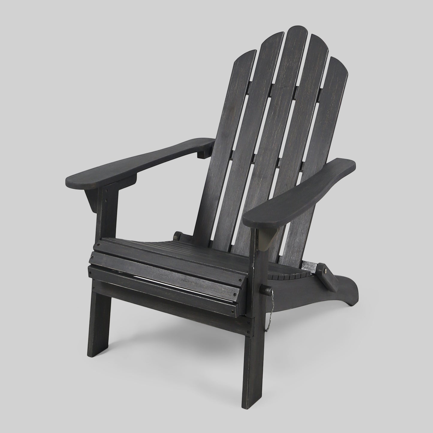 Dark Gray Hollywood Foldable Solid Wood ADIRONDACK Chair