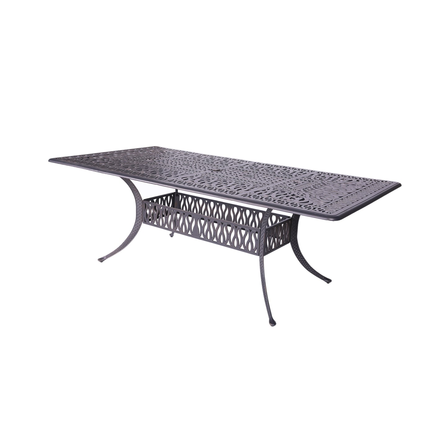 Rectangular 6 - Person 84.25" Long Aluminum Dining Set with Sunbrella Cushions