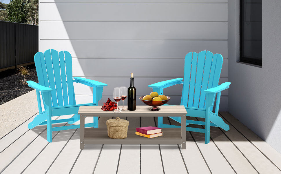 Resistant Adirondack Chair for Patio Deck Garden
Plastic Adirondack Chair, Fire Pit Chair, Blue,1 piece.