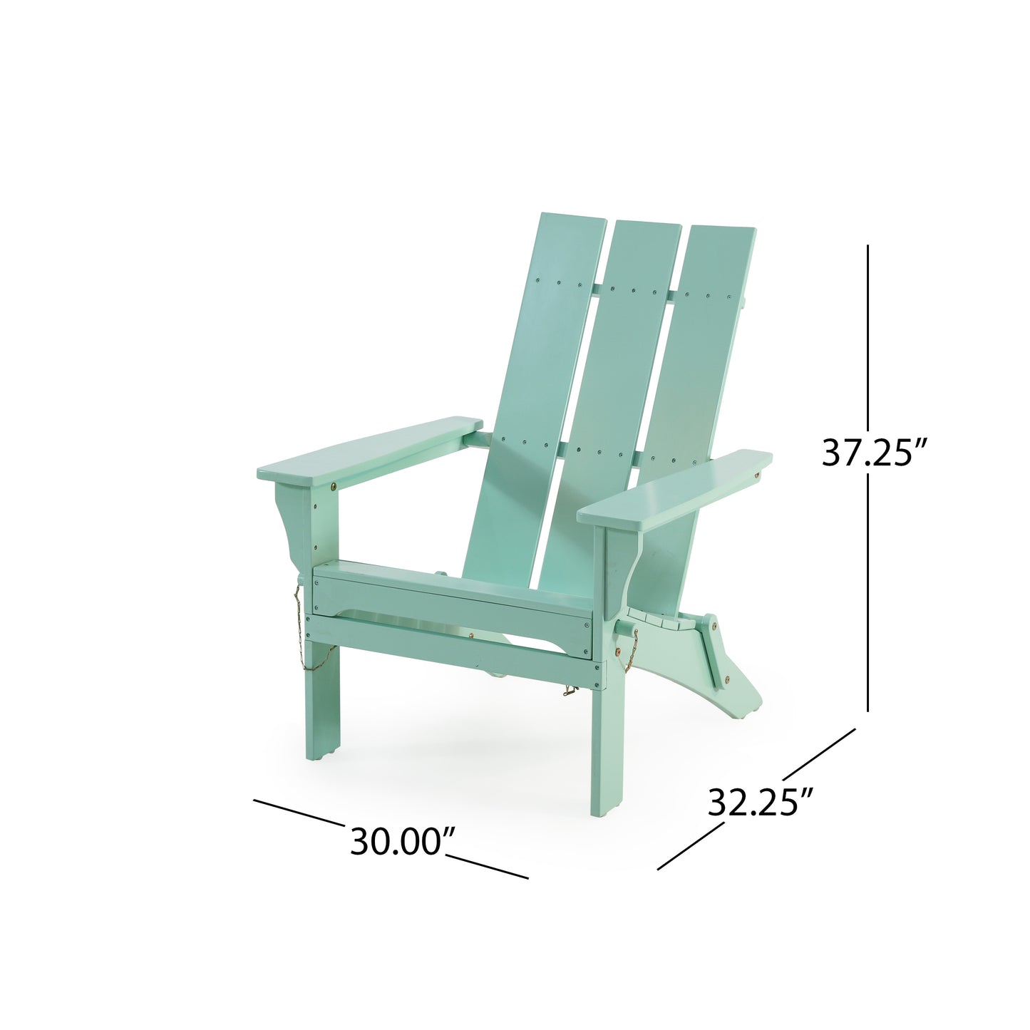 Classic Fruit Green Outdoor Solid Wood Adirondack Chair Garden Folding Leisure Chair