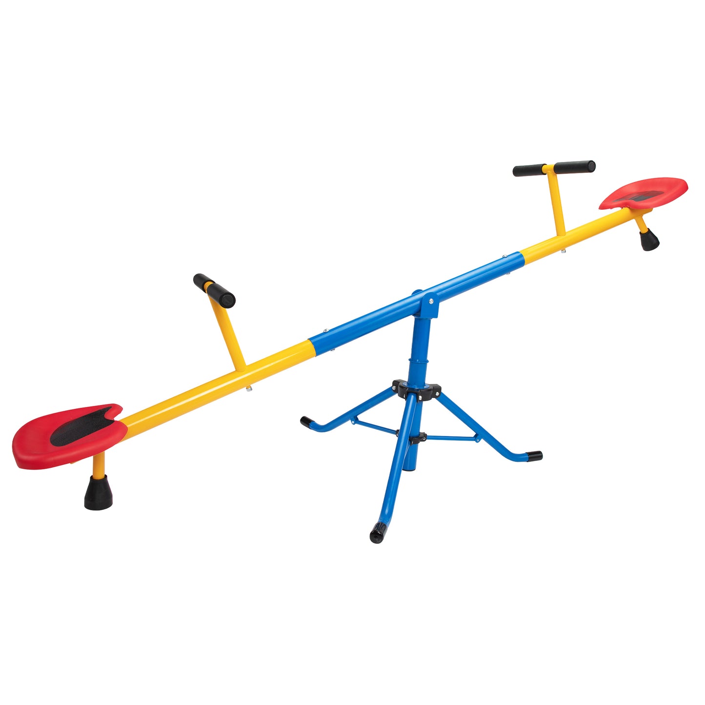 360-Degree Rotation Seesaw, Indoor Outdoor Teeter Totter, Kids Playground Equipment for Backyard