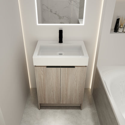 24 Inch Bathroom Vanity With Ceramic Basin  （KD-Packing）