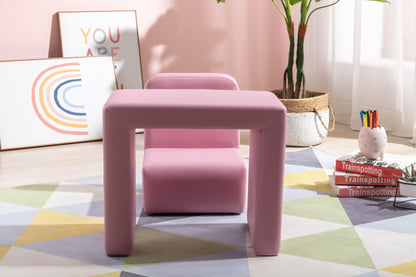 Beautiful Pink Color 1pc Convertible Armchair/Table for Kids