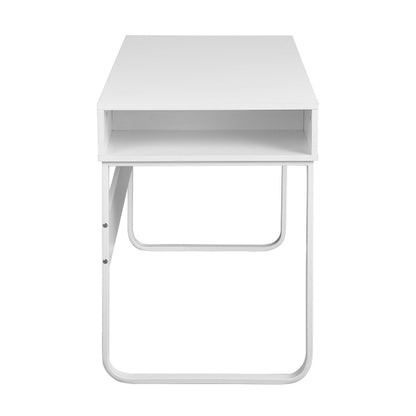 43.3" Rectangular Computer Desk / Writing Desk with Open Storage, White