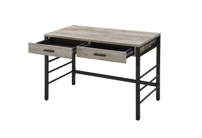 ACME Disho Built-in USB Port Writing Desk, Light Weathered Oak & Black Finish 92720