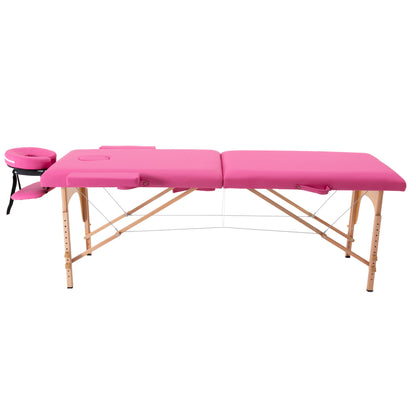 DongHeng Massage Table Portable Massage Bed Lash Bed Facial Table Reiki Table SPA Beds for Esthetician Portable Height Adjustable Carrying Bag & Accessories 2 Section Shop & Home，Pink