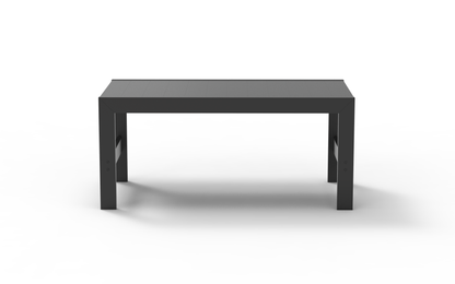 Aluminum Outdoor Patio Coffee Table in Black for Garden, Open-air balcony, Poolside