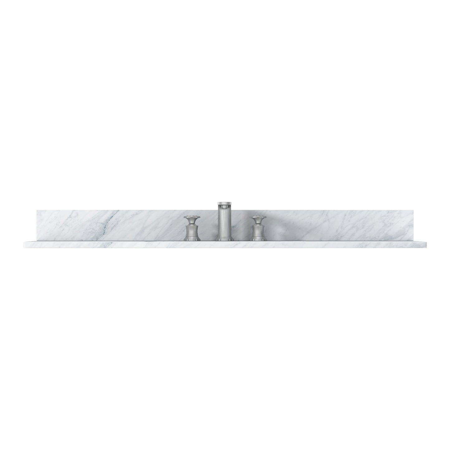 Bathroom Vanity Top49 "x 22" natural stone   Carrara white natural marble, CUPC ceramic sink and three-hole faucet hole with backsplash