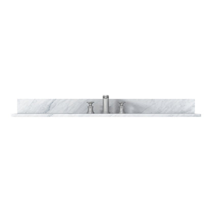 Bathroom Vanity Top49 "x 22" natural stone   Carrara white natural marble, CUPC ceramic sink and three-hole faucet hole with backsplash