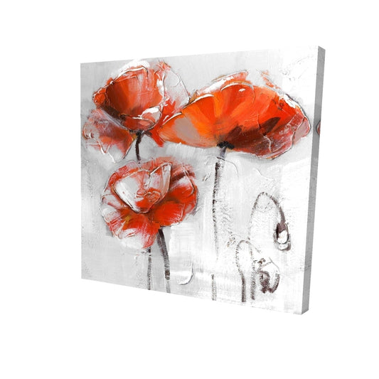 Red flowers - 08x08 Print on canvas