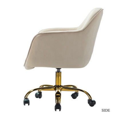 Somnus Task Chair With Tufted Back and Golden Base