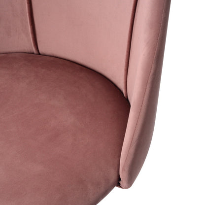 Velvet Upholstered Task Chair/ Home Office Chair - Rose