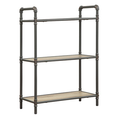 ACME Itzel Bookshelf in Antique Oak & Sandy Gray 97162