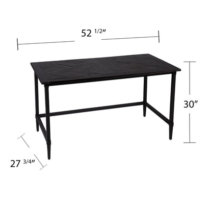 Lawrenny Reclaimed Solid Wood Desk - Black