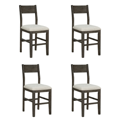 TOPMAX Farmhouse Counter Height 4-Piece Dining Chairs for Small Places, Gray