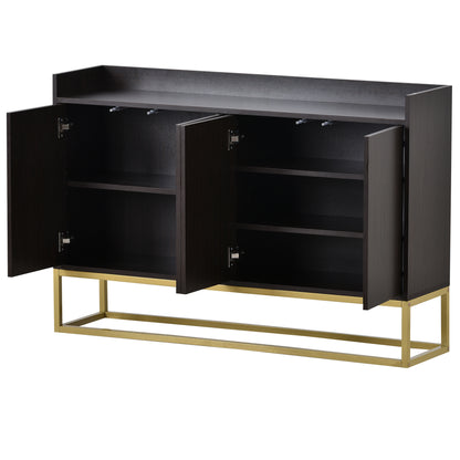 TREXM Modern Sideboard Elegant Buffet Cabinet with Large Storage Space for Dining Room, Entryway (Espresso)