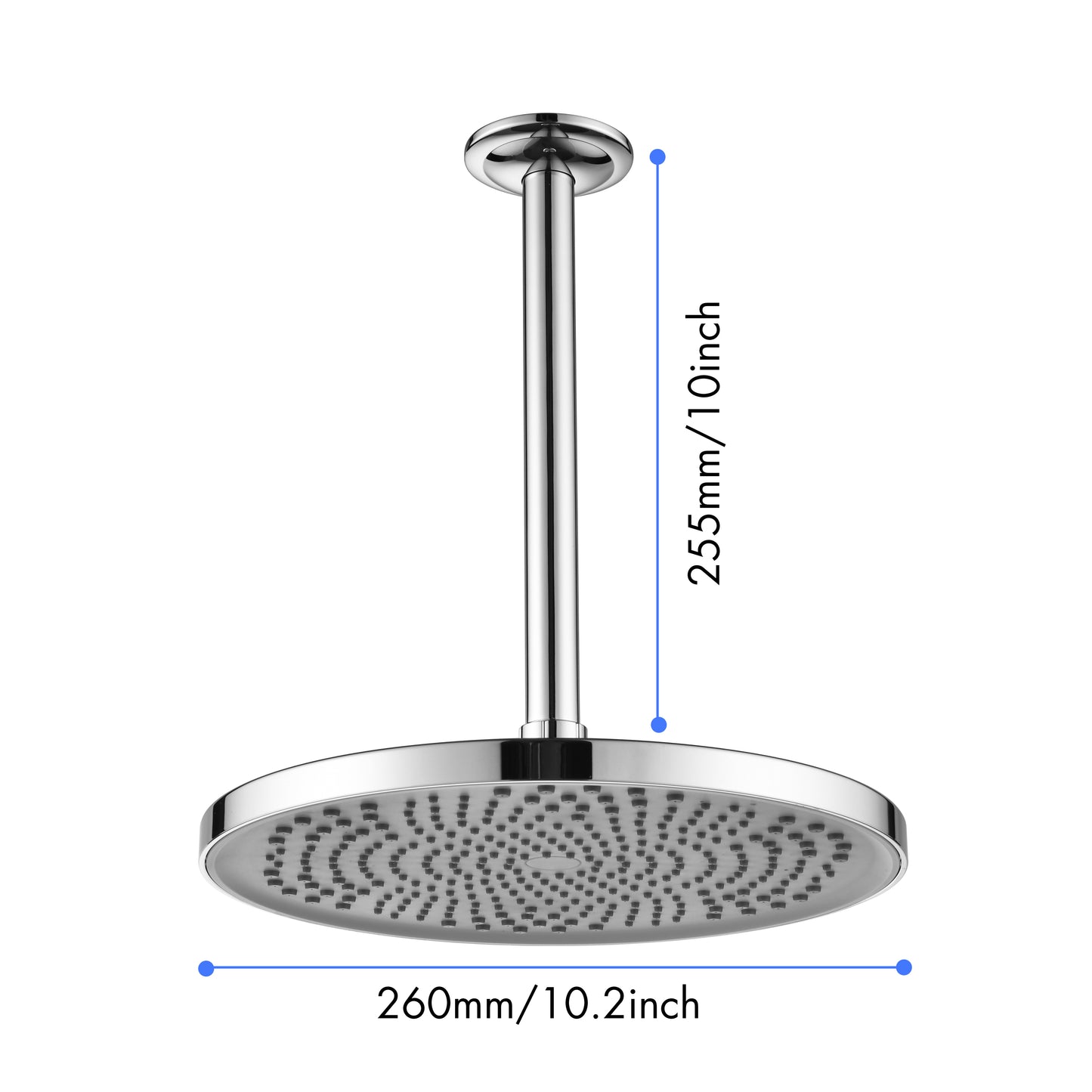 Shower Head - High Pressure Rain - Luxury Modern Look - No Hassle Tool-less 1-Min