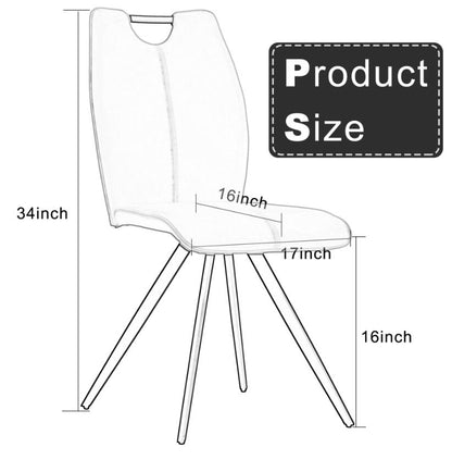 Modern Middle Ages Grey Dining Chairs Set of 4,Office chair. Living Room Armless Accent PU Leather Chairs for Home, Kitchen, Cafe, Office,Dresser ,Waiting Room, Farmhouse,Restaurant(White)