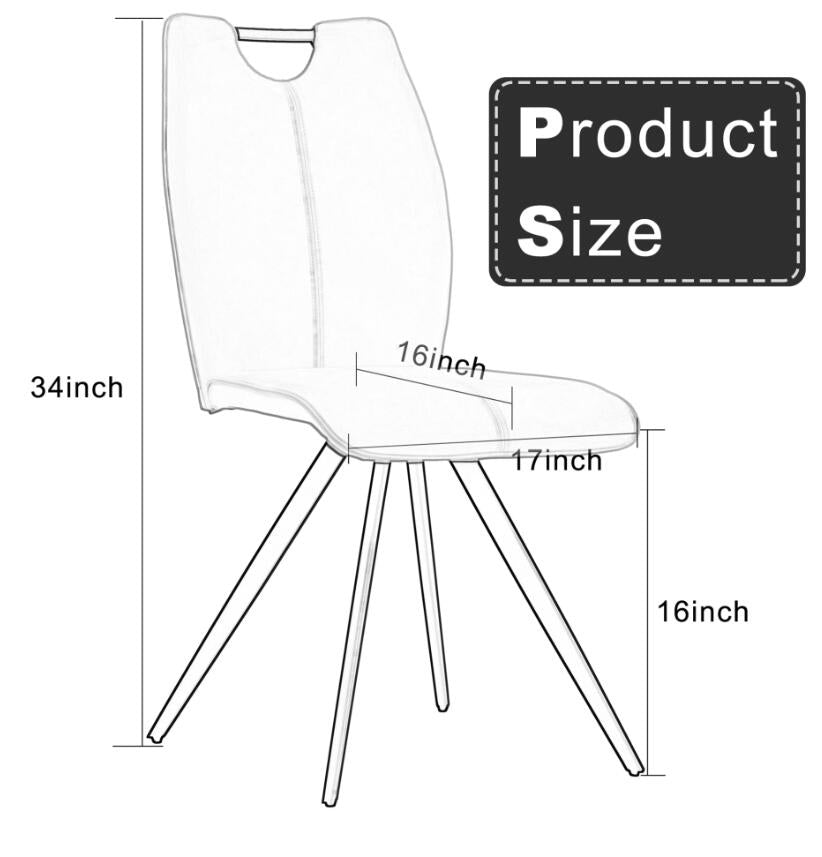 Modern Middle Ages Grey Dining Chairs Set of 2,Office chair. Living Room Armless Accent PU Leather Chairs for Home, Kitchen, Cafe, Office,Dresser ,Waiting Room, Farmhouse,Restaurant(White)