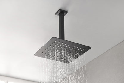 SHOWER Shower Head With Shower Arm,  Ceiling Mount Square Shower Head, Stainless Steel Ceiling Rainfall Showerhead- Waterfall Full Body Coverage