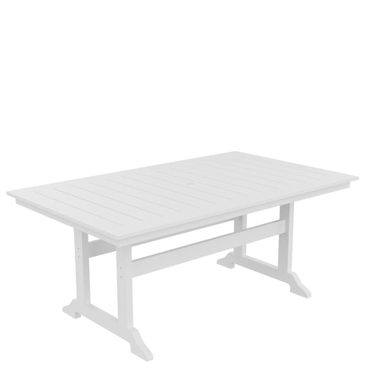 HDPE Dining Table, White