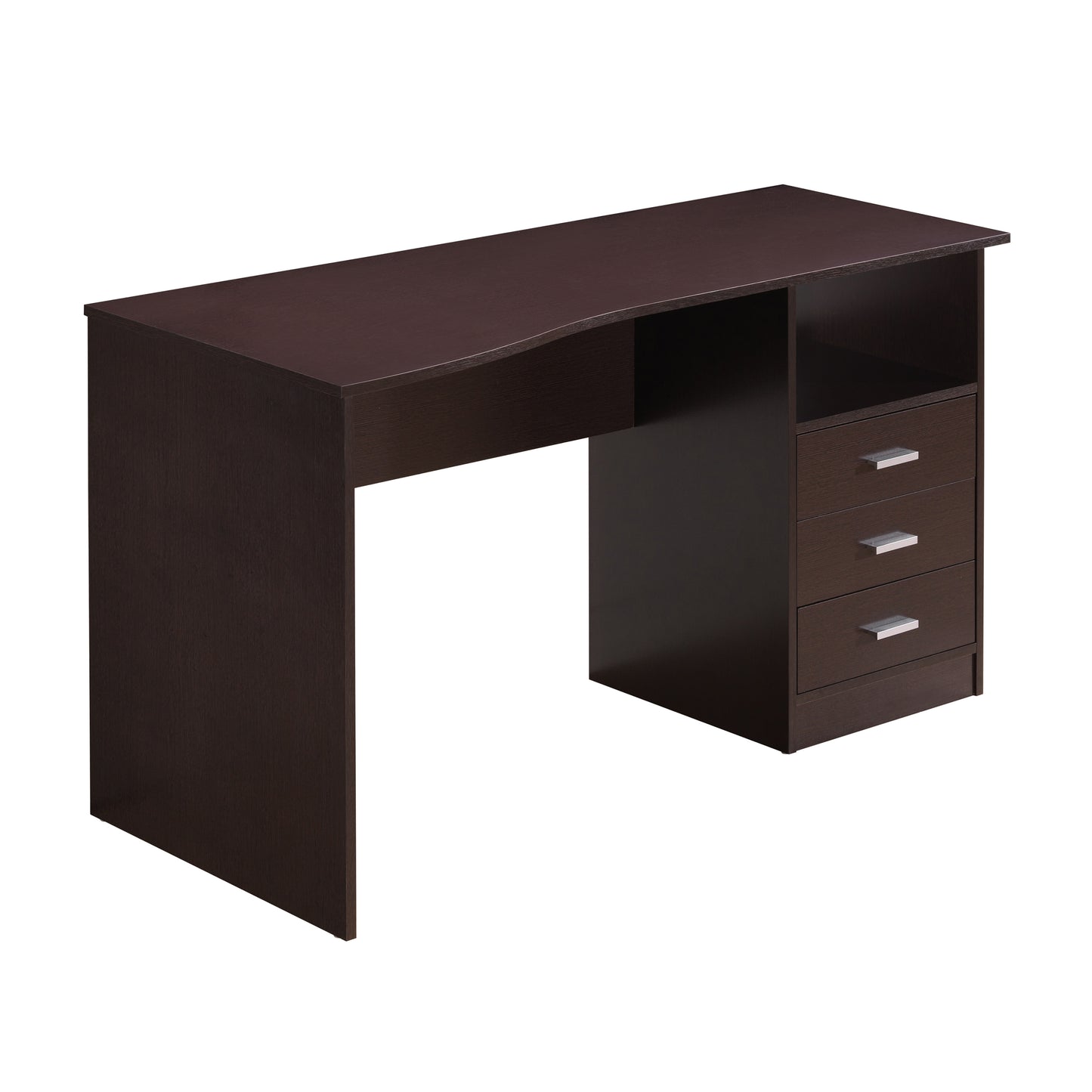 Techni Mobili Classic Computer Desk with Multiple Drawers, Wenge