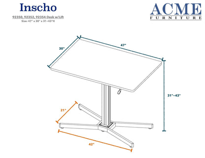 ACME Inscho Desk in Espresso 92352