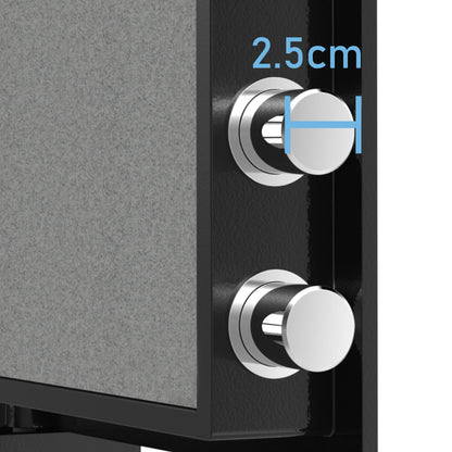 1.7 cubic feet safe, with dual alarm and digital touch screen, suitable for home, hotel, office, alloy steel, black