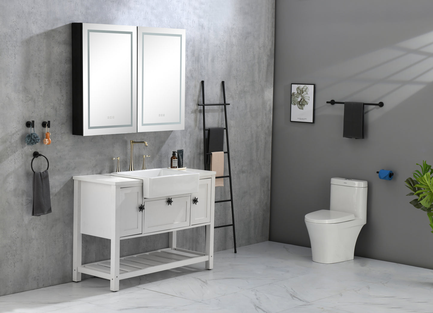 Bathroom Vanities Without Tops 48 in. W x 20-1/2 in. D Bathroom Vanity Cabinet Only in White