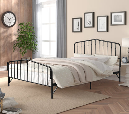 Detachable Queen Anti-Noise Metal Canopy Bed