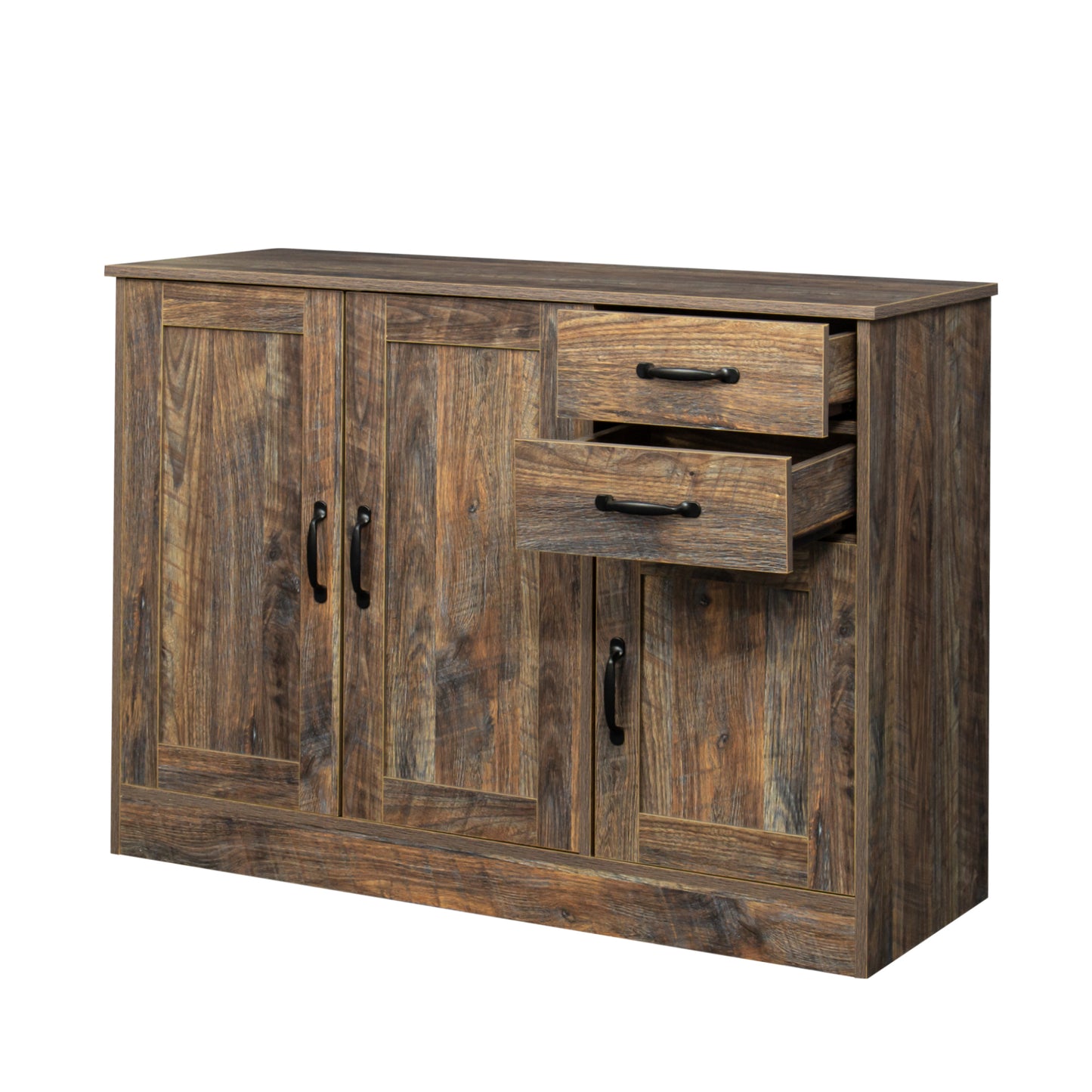 Modern Wood Buffet Sideboard with 2 doors&1 Storage and 2drawers -Entryway Serving Storage Cabinet Doors-Dining Room Console, 43.3 Inch, Espresso