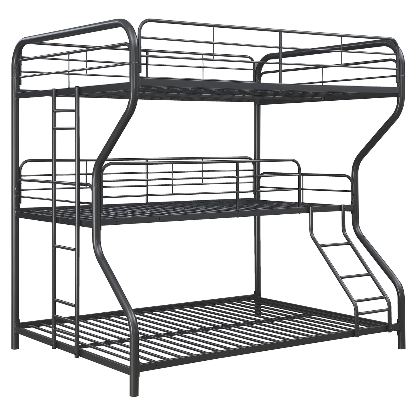 Furniture   Triple Bunk Bed, FULL/Twin/FULL, black