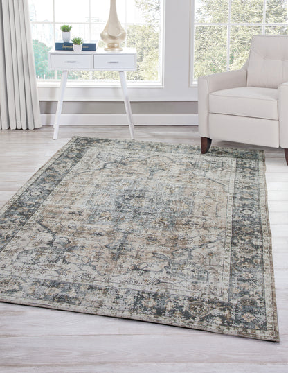 Galveston Charcoal/Brown/Multi Area Rug 8x10