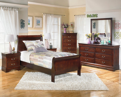 Ashley Alisdair Dark Brown Traditional Twin Sleigh Bed B376B5