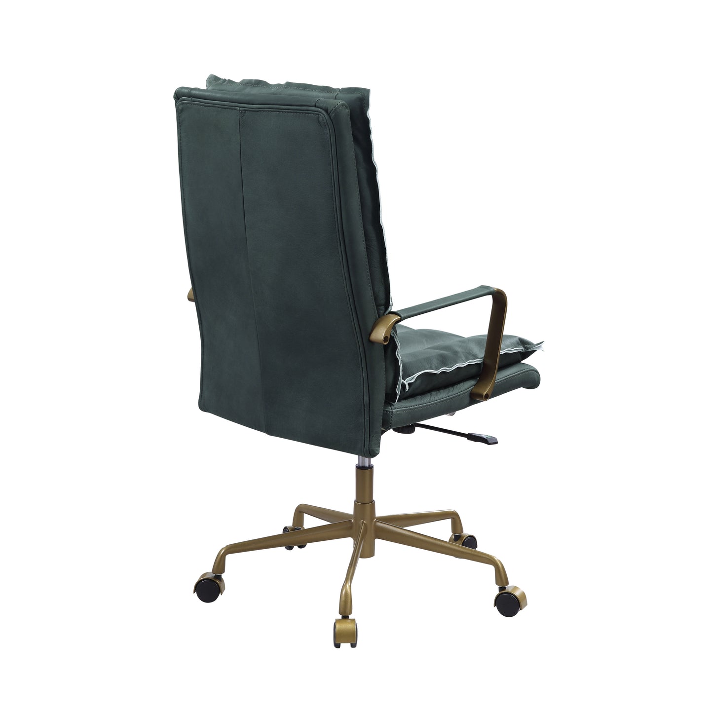 ACME Tinzud Office Chair in Dark Green Top Grain Leather 93166