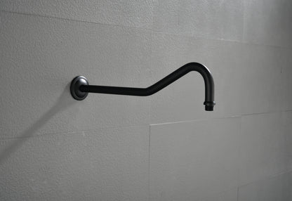 Shower System with Shower Head, Hand Shower, Slide Bar, Bodysprays, Shower Arm, Hose, Valve Trim, and Lever Handles