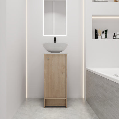 13" Bathroom Vanity with Sink, Freestanding Bathroom Vanity with Soft Close Door and Shelf（Top：BAB321MOWH）