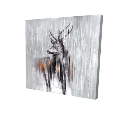 Deer in the forest - 08x08 Print on canvas