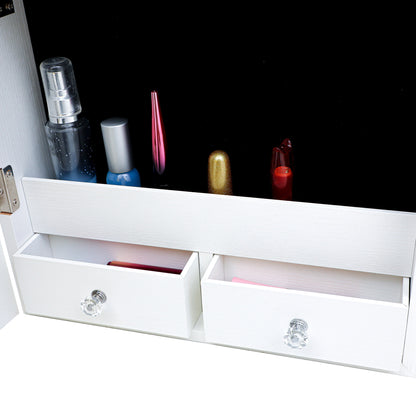 Fashion Simple Jewelry Storage Mirror Cabinet With LED Lights Can Be Hung On The Door Or Wall