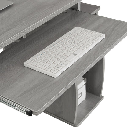 Techni Mobili Complete Computer Workstation Desk With Storage, Grey