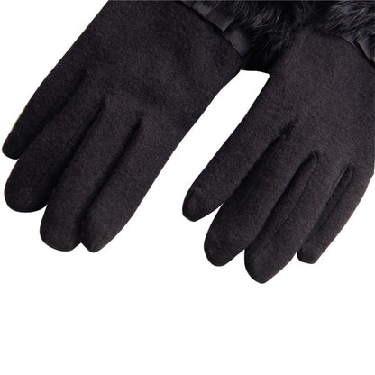 Kitten Mittens Faux Fur Lining Touch Smart Gloves by VistaShops