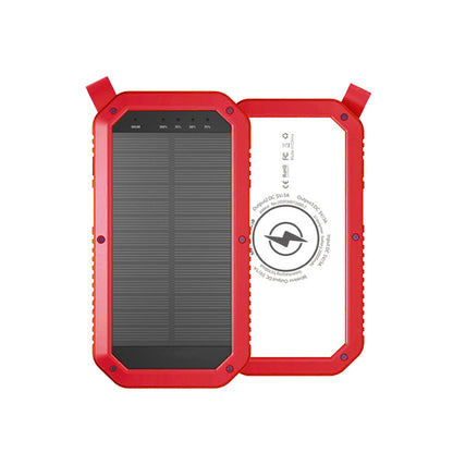 Sun Chaser Mini Solar Powered Wireless Phone Charger 10,000 mAh With LED Flood Light by VistaShops