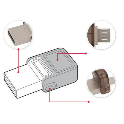 Dual Port Micro USB Flash Storage Memory Drive by VistaShops