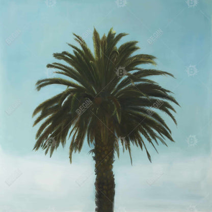 Tropical palm - 32x32 Print on canvas